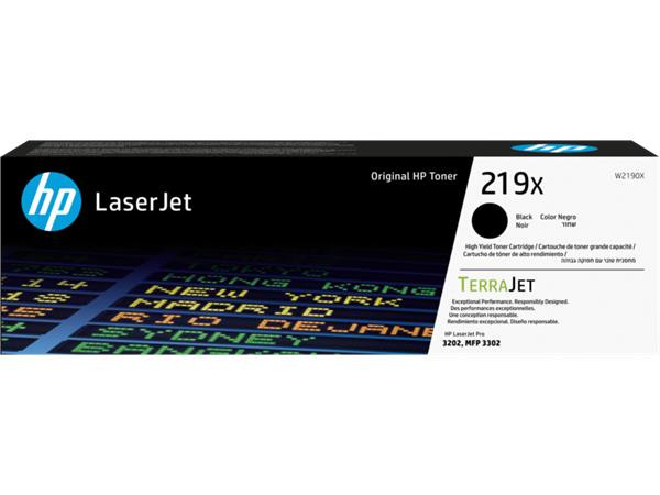 W2190X laserový toner pre tlačiareň LaserJet Pro 3202, HP 219X, čierny, 3 200 strán