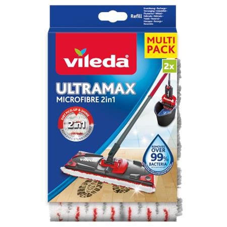 Plochý mop, náhrada, 2in1, VILEDA "Ultramax", biely-červený 1