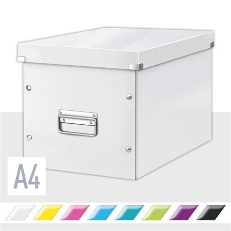 Odkladací box, veľkosť L, LEITZ "Click&Store", biela