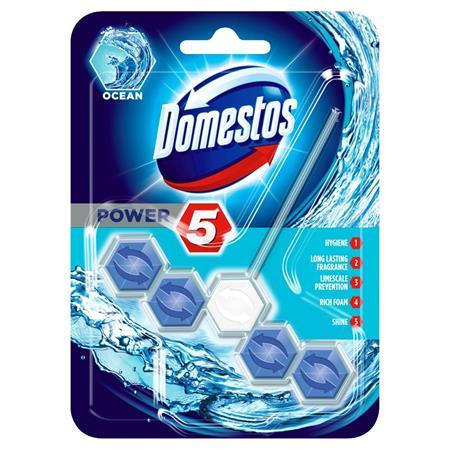 WC osviežujúci blok, 1 ks, DOMESTOS "Power 5", oceán