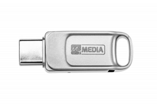 USB kľúč, 32GB, USB 2.0 + USB-C, hliníkový kryt, MYMEDIA "Dual" (by VERBATIM) 5