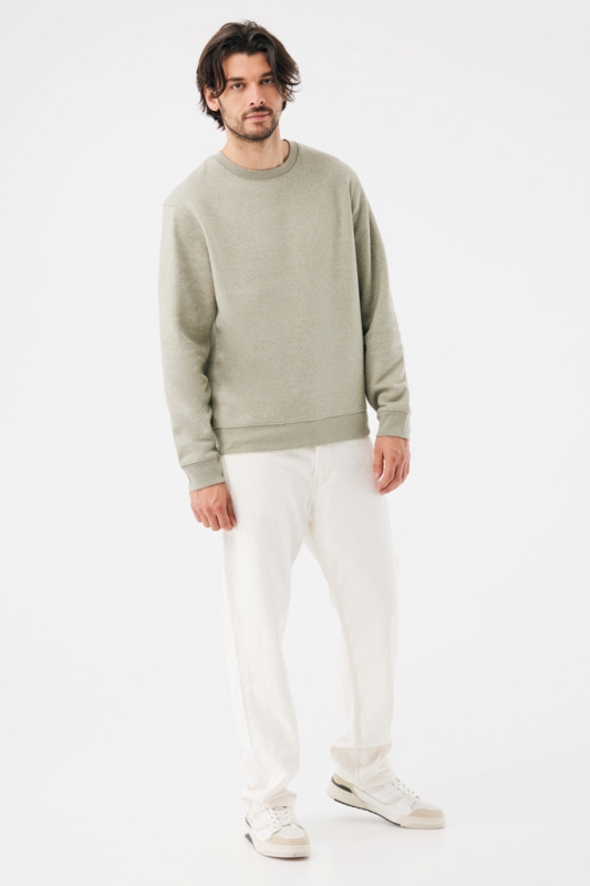IQONIQ Toria Unisex mikina s okrúhl. výstrihom z rec. bavlny light heather green S 5