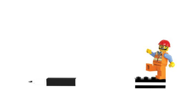 Gélové pero, 0,7 mm, s vrchnákom, s mini figúrkou, LEGO, čierne 2