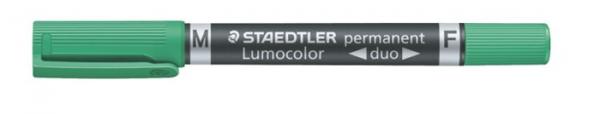 Permanentný popisovač, F/M, 0,6/1,5 mm, kužeľový hrot, s 2  hrotmi, STAEDTLER "Lumocolor D