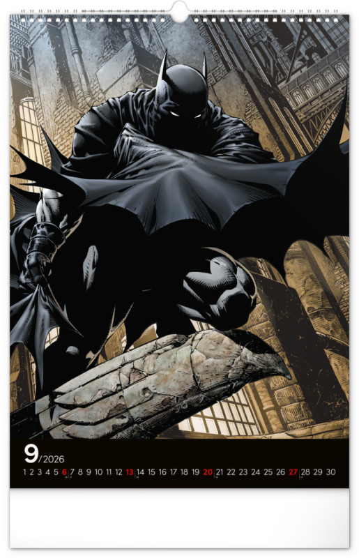 NOTIQUE Nástenný kalendár Batman Dark 2026, 33 x 46 cm 9