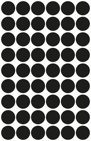 Etikety, okrúhle, priemer: 12 mm, AVERY ZWECKFORM, čierne, 270 etikiet/bal 4