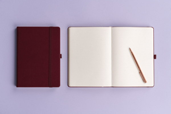 NOTIQUE Notes Balacron, bordový, bodkovaný, 15 x 21 cm 5