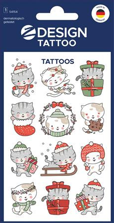 Tetovacie nálepky, 1 hárok, 76x120 mm, AVERY ZWECKFORM, "Z-Design No.54154", mačka