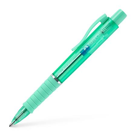 Guľôčkové pero, 0,34 mm, stláčací mechanizmus, mätovo zelené telo pera, FABER-CASTELL "Pol 2