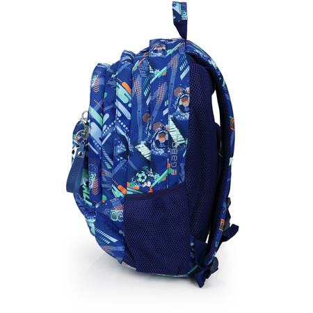 Školská taška, so zipsom, GABOL "Crew", modrá, futbal 2