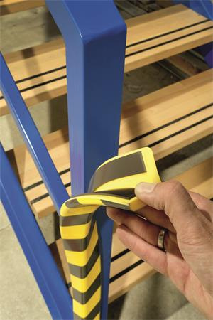 Ochranný profil na hrany, magnetický, DURABLE "C35", žltý-čierny 5