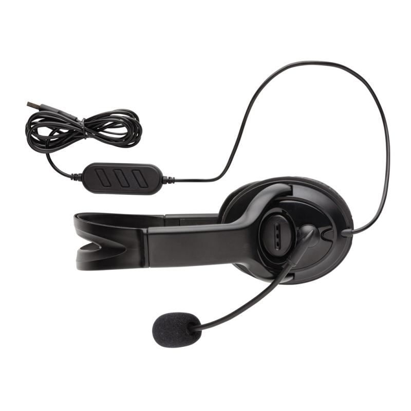 Kancelársky headset s mikrofónom čierna 4