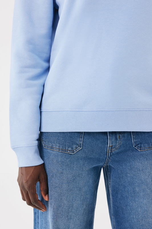 IQONIQ Toria Unisex mikina s okrúhl. výstrihom z rec. bavlny sky blue XXL 10