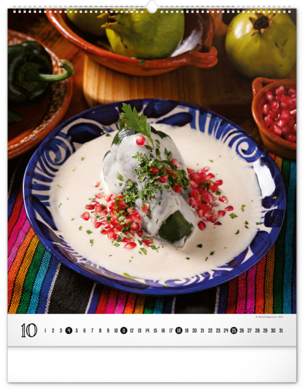 NOTIQUE Nástenný kalendár Gourmet 2026, 48 x 56 cm 10