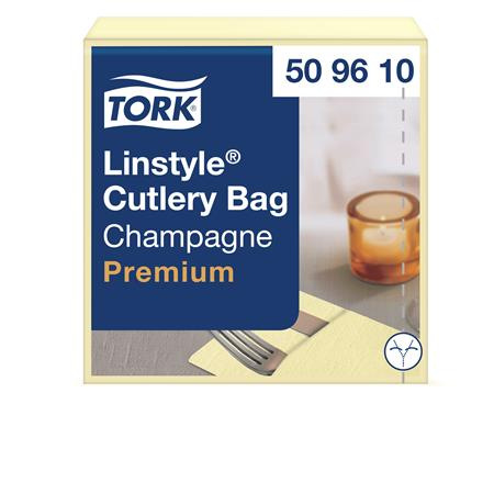 Servírovacie servítky, priemyselne kompostovateľné, 1-vrstvové, 39x39 cm, Premium, TORK "L 1