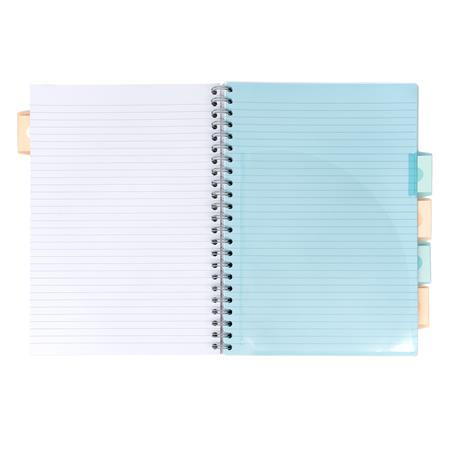 Špirálový zošit, A4, linkovaný, 100 listov, PUKKA PAD "Pastel project book", mix farieb 8