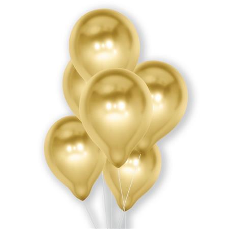 Balón, 30 cm, PUKKA PAD, metalická zlatá