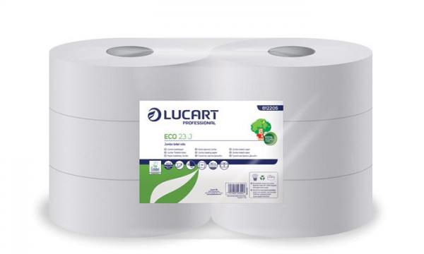 Toaletný papier, 2-vrstvový, 165 m, 23 cm priemer, LUCART  "Eco", biely