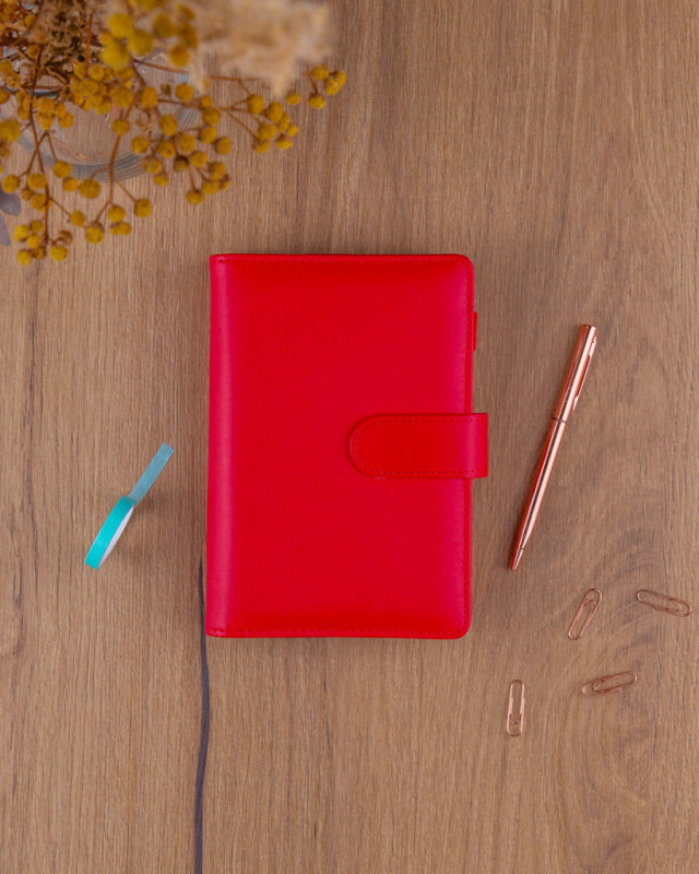 NOTIQUE Refill – Weekly Ring Bound Planner 2027, bright red, 12,5 x 19 cm 2