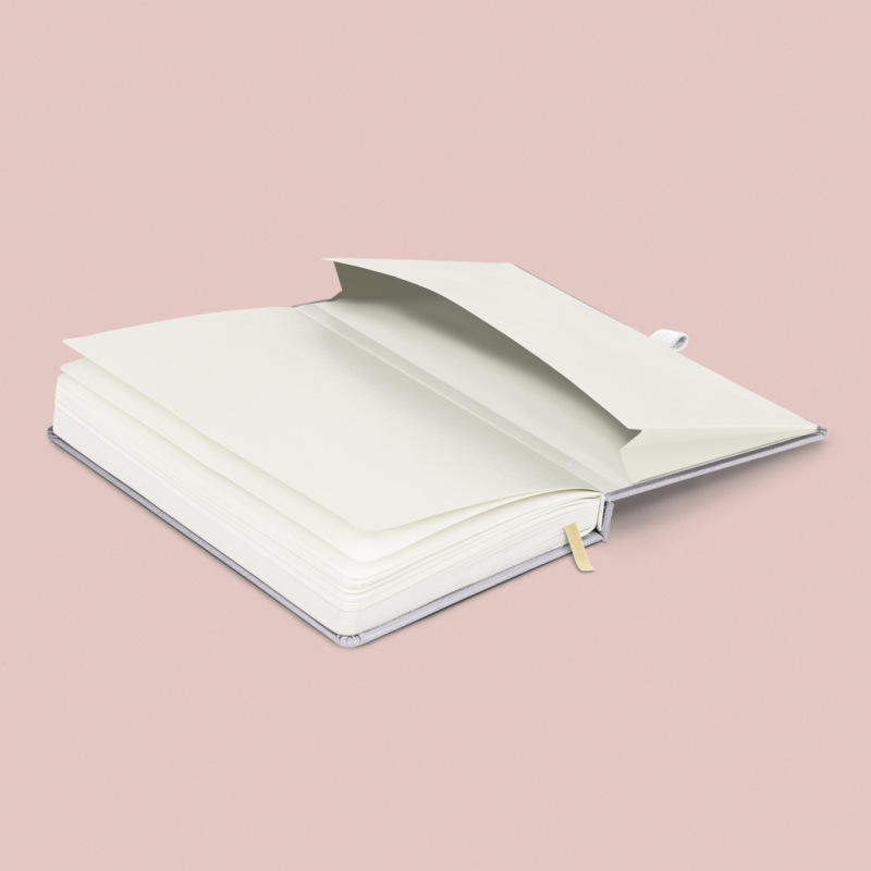 NOTIQUE Notes Balacron, strieborný, bodkovaný, 15 x 21 cm 3