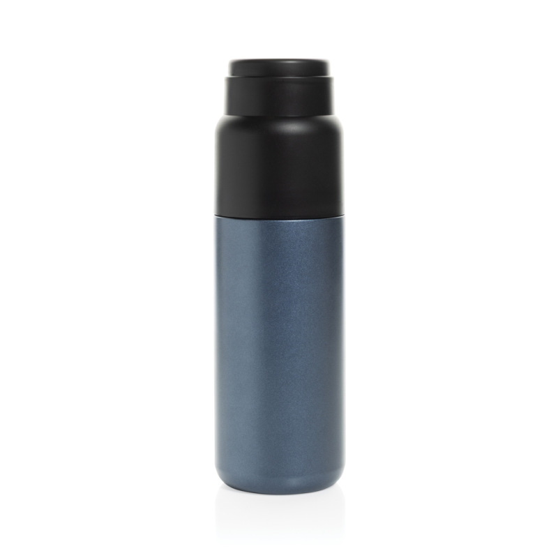 Thermocup RCS termosku z recykl. materiálov s pohárom 500ml námornícka modrá 2