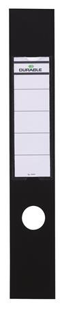Chrbtový štítok, pre zakladače, samolepiaci, 60 x 390 mm, DURABLE „ORDOFIX®“, čierny