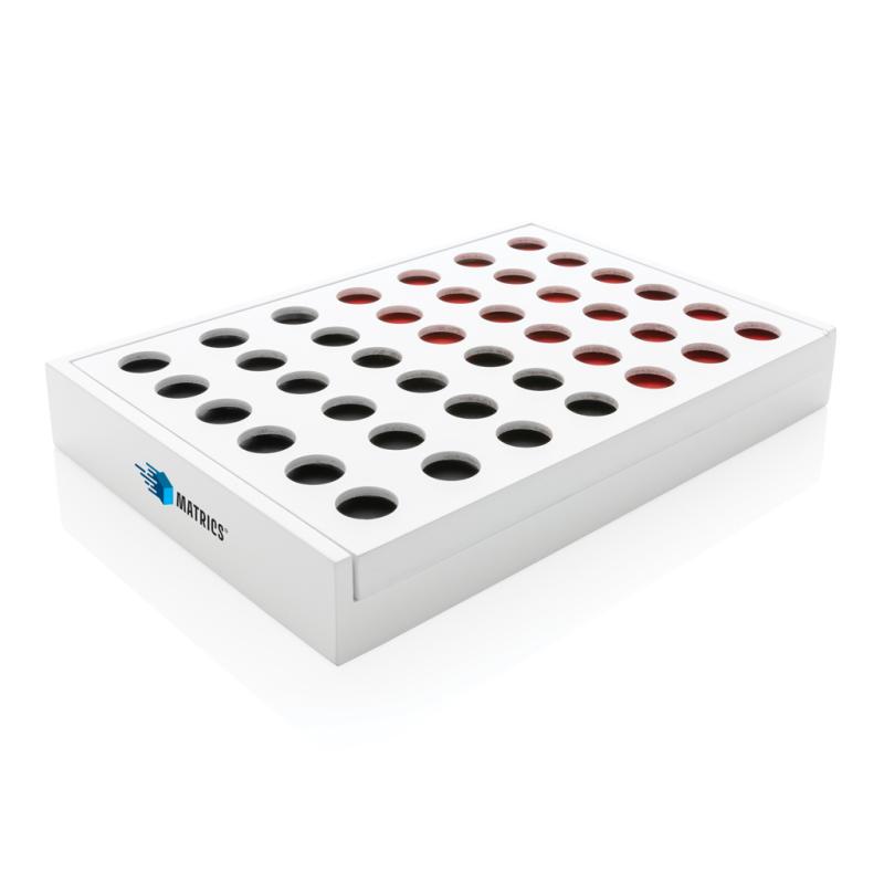 Drevené piškvorky Connect four biela 6