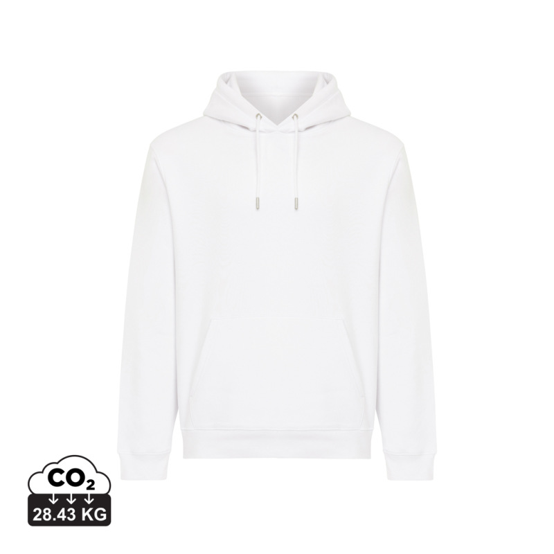 IQONIQ Joshua Unisex mikina s kapucňou z rec. bavlny recycled white XXXL