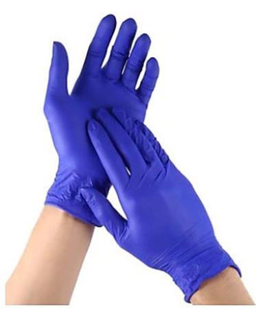 Ochranné rukavice, jednorazové, nitrilové, veľ. M, 100 ks, nepudrované, kobaltovo modrá
