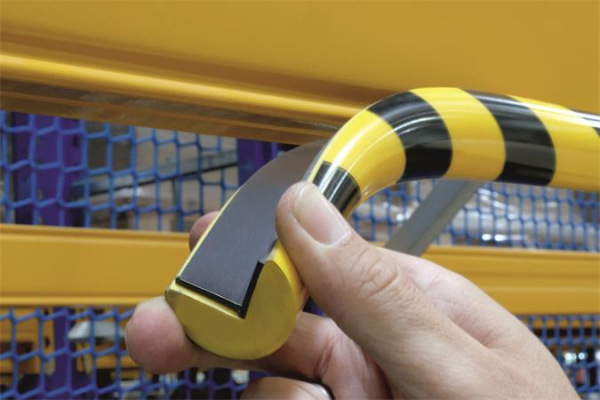 Ochranný profil na hrany, magnetický, DURABLE "E25R", žltý-čierny 6