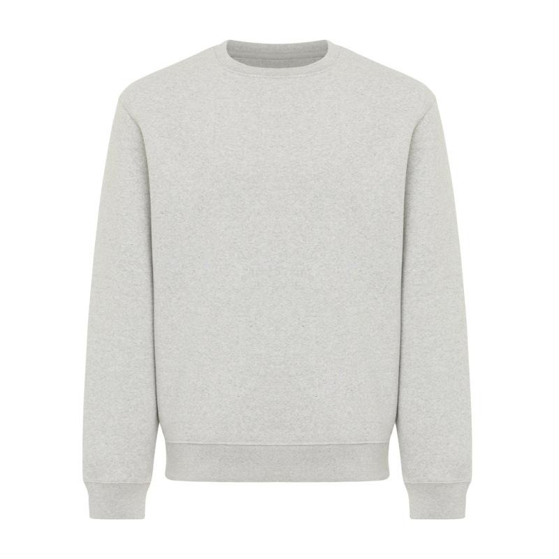 IQONIQ Toria Unisex mikina s okrúhl. výstrihom z rec. bavlny light heather grey XS 1