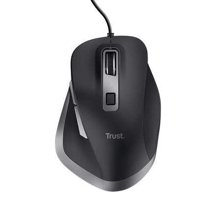 Myš, drôtová, optická, TRUST "Fyda", čierna 2