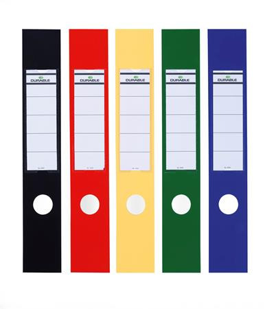 Chrbtový štítok, pre zakladače, samolepiaci, 60 x 390 mm, DURABLE „ORDOFIX®“, žltý 3