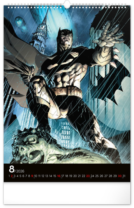 NOTIQUE Nástenný kalendár Batman Dark 2026, 33 x 46 cm 8