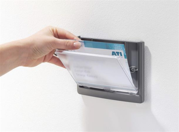 Informačná tabuľka, 149 x 52,5 mm, DURABLE "CLICK SIGN", biela 5