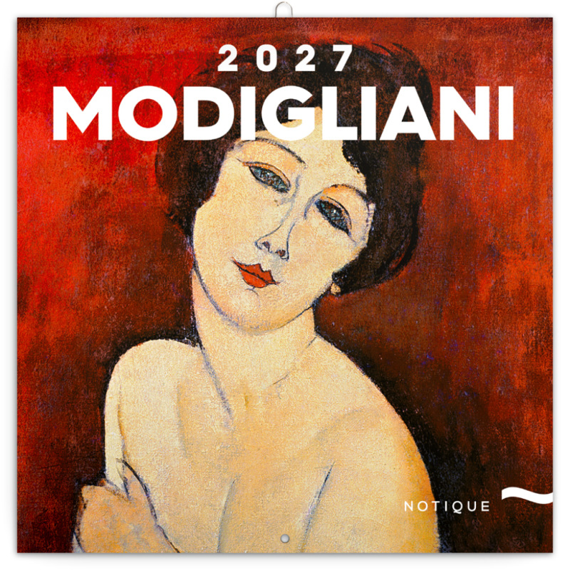 NOTIQUE Grid calendar Amedeo Modigliani 2027, 30 x 30 cm
