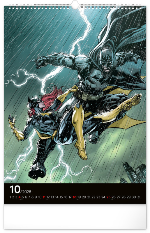 NOTIQUE Nástenný kalendár Batman Dark 2026, 33 x 46 cm 10