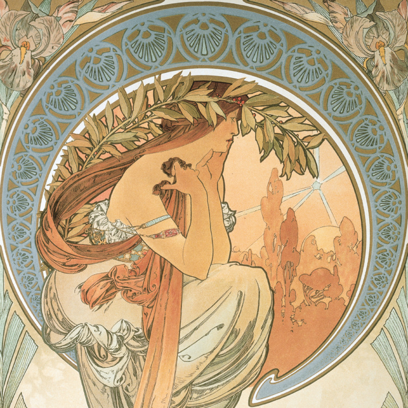 NOTIQUE Poznámkový kalendár Alfons Mucha 2027, 30 x 30 cm 3