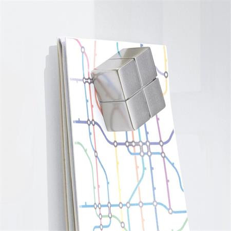 Magnetická sklenená tabuľa, 120x180 cm, SIGEL "Artverum® ", biela 3
