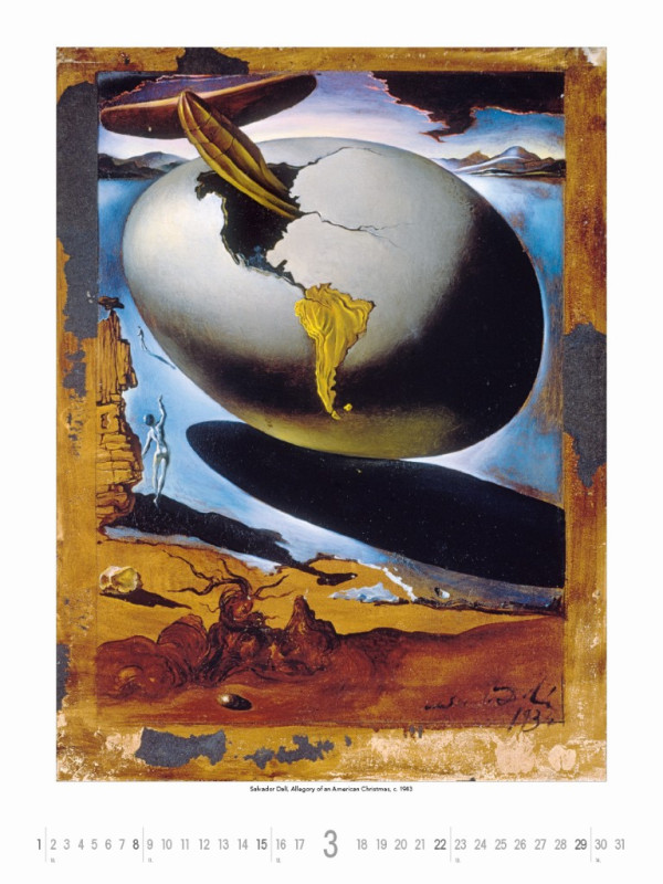 Nástenný kalendár Salvador Dalí 2026 3
