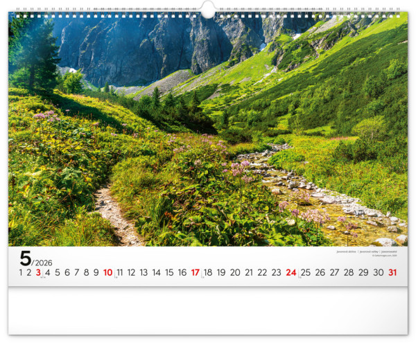 NOTIQUE Nástenný kalendár Magické Tatry 2026, 48 x 33 cm 5