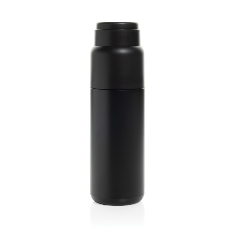 Thermocup RCS termosku z recykl. materiálov s pohárom 500ml čierna 2