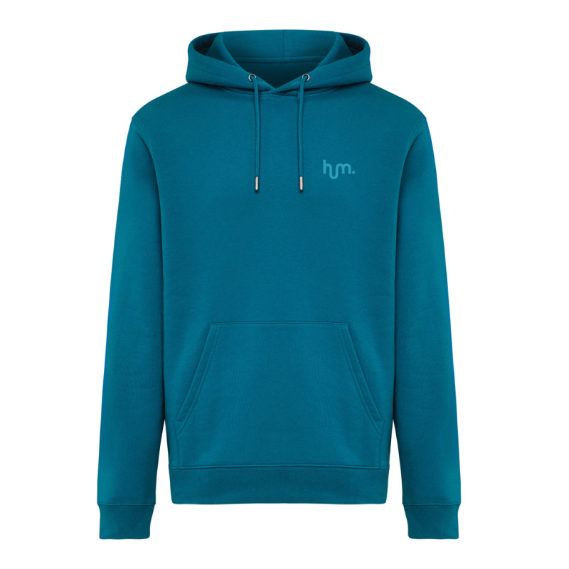 IQONIQ Joshua Unisex mikina s kapucňou z rec. bavlny dark teal XL 4