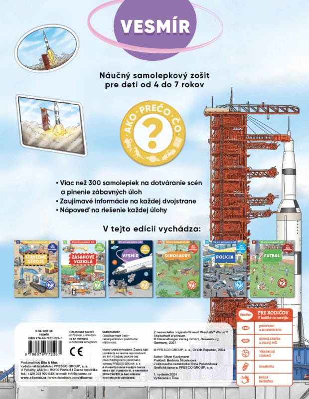 Môj prvý samolepkový zošit – VESMÍR 5