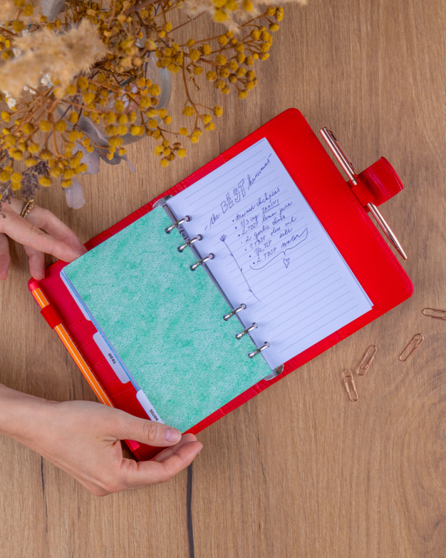 NOTIQUE Refill – Weekly Ring Bound Planner 2027, bright red, 12,5 x 19 cm 8