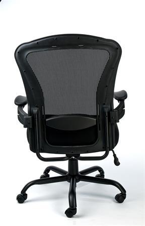MAYAH Kancelárska stolička, nastaviteľné opierky rúk, čalúnená, sieťové operadlo, čierny podstav