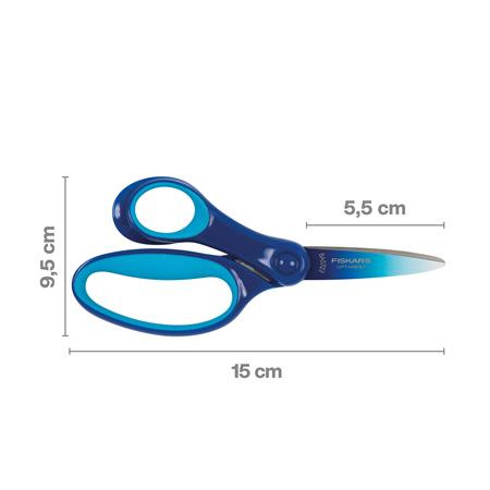 Nožnice, školské 15 cm, pre ľavákov, FISKARS, ombre modré 5