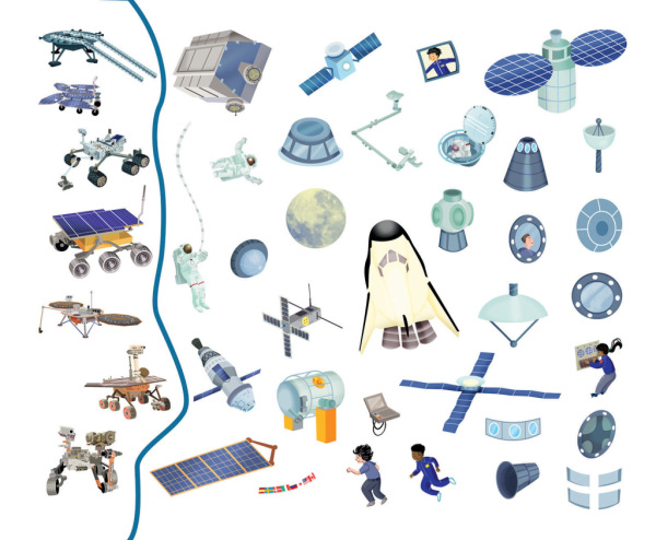 Čítaj a nalepuj – VO VESMÍRE, kniha se samolepkami 2