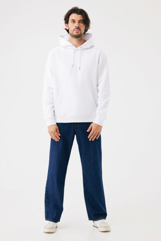 IQONIQ Joshua Unisex mikina s kapucňou z rec. bavlny recycled white S 6