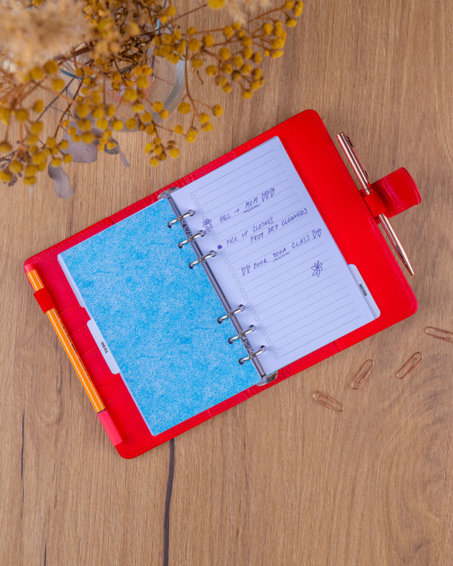 NOTIQUE Refill – Weekly Ring Bound Planner 2027, bright red, 12,5 x 19 cm 7